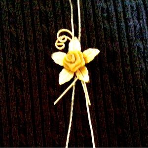 Vintage Rose with Filigree Slider Necklace